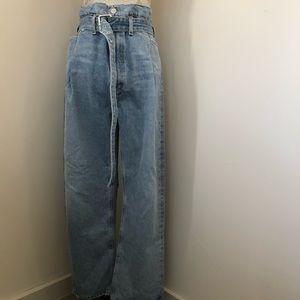 AGOLDE High Waisted Paperbag Jeans w/Belt